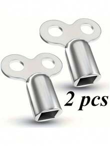 1/5pcs High Quality Zinc Alloy Radiator Vent Key - Ventilation Key Adopts EU Standard Connection Thread Neutral Fit, Suitable For HVAC Valves/Radiator Valves/Pipe Valves/Heating System Valves, Ideal For Pipe Maintenance/Radiator Bleeding/HVAC Repair/Home Heating System Maintenance/Boiler System Service - Silver - View 11