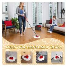 Spin Mop Replacement Heads 3-Pack - Microfiber Mop Refills Compatible With O-Cedar EasyWring 1-System - Absorbent Cleaning Heads For Hardwood, Tile & Laminate Floors - Như Hình 192 - Xem 5