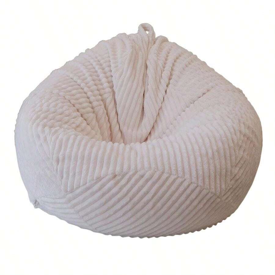 de puf suave para silla sin relleno, funda de sof de almacenamiento, funda de puf organizadora de juguetes de felpa para nios blanco, 5 pies 47 x 47 x 31.5 pulgadas - 5 pies 473473315 Blanco - Ver 1