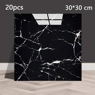 20 piezas paneles de papel pintado con texturas cerámicas y mármol, fabricados en PVC, de 30*30 cm, impermeables y autoadhesivos, aptos para decoración y decoración del hogar.