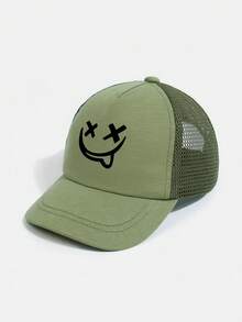 1顶儿童透气网眼X形图案棒球帽，时尚夏季户外帽，男女童皆宜 - 1PC - 查看 6