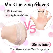 Eczema Gloves  Cotton Moisturizing Gloves For Dry Hands, Eczema, SPA, Overnight Lotion, 2 Pairs With Touchscreen Fingers (Pink Thin) - 粉色 - 查看 3