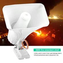 GOWENIC Bocina de Sirena de Alarma Electronica 150dB Sirena de  Interior/Exterior DC 12V para Casa Hotel Garaje Tienda Puerta Antirrobo Doble Tono Sirena de Bocina con - 348 - Ver 6