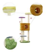 CTR1002A Aisling - Árbol de Gato Moderno de 4 Niveles con Postes de rascar Perca de Siesta y Juguetes Colgantes Multicolor - como en la foto - Ver 3