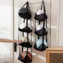 1pc Multi-Function Basketball, Volleyball, Soccer Ball Storage Hanging Bag, 3-4 Layer Suspendable Ball Organizer Holder, Sports Equipment Storage Rack For Home - Multicolor - View 4