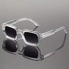 1pc Asymmetrical Frame Fashionable Leopard Print Fashion Glasses, Unisex, Suitable For Street Photography, Posing, Beach Vacation, Party, Music Festival, Concerts - Multicolor - View 5