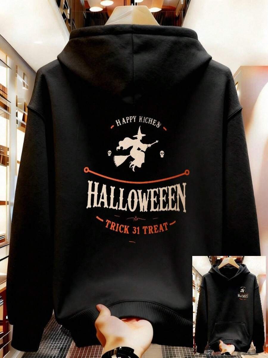 BZXG Men's Urban Style Hoodies - 黑色 - 查看 1