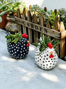 1pc Resin Rooster Sculpture, Resin Rooster Decor, Interesting Chicken Resin Sculpture Art For Garden, Suitable For Home, Outdoor Yard, Farm House, Patio - A - View 12