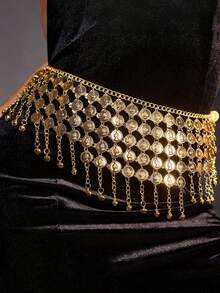 Belly Dance Accessories - Gold/Silver Coins, Belly Dance Belt, Women Belly Dance Costume, Hip Scarf