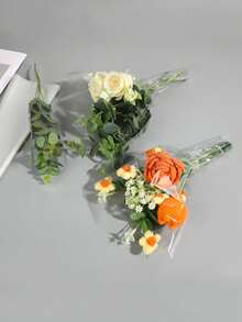 50 szt./worek, worek do pakowania kwiatów, pojedynczy bukiet róż, worek do świeżych kwiatów, przezroczysta torba do pakowania bukietów, artykuły florystyczne - Przezroczysty - Zobacz 5