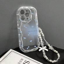 可爱涂鸦加厚防震手机壳，独特设计，印花精美，配有挂绳，兼容 11/12/13/14/15/16 Pro Max 和 A/S 系列 - 無色 - 查看 4