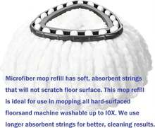 Spin Mop Replacement Head 4 Pack Mop Refill Compatible With Ocedar Triangle Swivel Mops Microfiber Swivel Mop Refill,Deep Clean,Machine Washable And Easy To Replace - Màu be - Xem 7