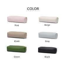 Student Color Pencil Faux Leather Case Bag Storage Cosmetic For Schoolsss (Pink,Faux Leather) - 粉色 - 查看 4