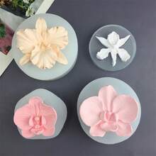 Molde de Silicone 3D para Vela de Orquídea, Adequado para Fazer Buquês de Velas e Velas, Resistente a Altas Temperaturas, Flexível e Fácil de Limpar, Presente de Natal Ideal, Versátil para Decorações de Velas Aromáticas DIY - Branco - Visão 9