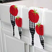 CYPNT-Fal Textiles Juego de Toallas de Cocina de algodón Tela con impresión de Doble Cara Paquete de 2 16 x 26 Pulgadas impresión de TenedorFashion - 227437719 - Ver 6