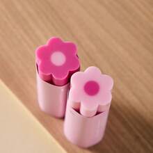 A Pack Of 10 Gradient PVC Flower Erasers School Supplies Jelly Erasers Wipe Into Strips Without Leaving Traces For Art Back-To-School Student Prizes - Multicolor - View 5