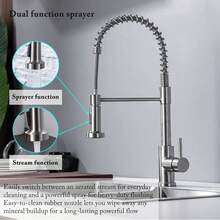 Modern Monobloc Pull Out Kitchen Mixer Tap Dual Spout Spray Single Lever 360° - 48*23.5*5cm - View 6
