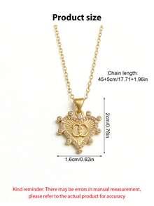 MTOW 女士吊坠项链，时尚百搭，适合日常佩戴 - 金色 - 查看 8