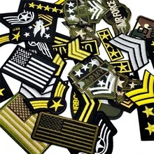 11pcs/Set Camouflage Hobby DIY Embroidery Patches Applique For Clothing, Jackets, Hats, Backpacks, Jeans - Iron-On/Sew-On Decorative Military Hobbies Badges - Multicolor - View 9