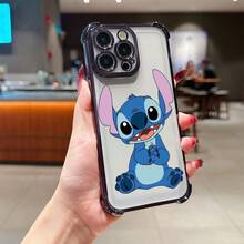 This Disney Lilo & Stitch Phone Case, Featuring Cartoon Characters Like Stitch And Angel, Boasts A Cute And Playful Design, A Simple And Stylish Appearance, And A Smooth And Comfortable Feel. It Offers Camera Protection, A Transparent And Fashionable Back Panel, And Reinforced Corners For Effective Drop Protection, Making It An Ideal Choice For Young People. This Phone Case Is Compatible With IPhone 17/16/15/14/13/...12/11/XR/XS/X Series And SamsungGalaxy S22, S23, S24, And S25 Series Phones. It's The Perfect Gift For Friends And Family. - Blue - View 6
