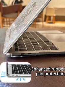 1 Piece, Rabbit Garden Pattern | Shiny Transparent Acrylic Ultra-Thin Laptop Case | Compatible With Air13 2025/Pro16 M3 M2 | Integrates Fingerprint Resistance, Shock Resistance, And Heat Dissipation | Essential Protective Case For Office And Study