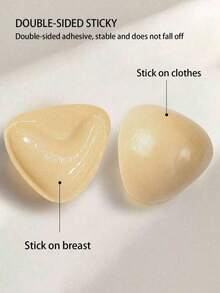 1 Cặp Miếng Dán Nâng Ngực Tam Giác Vô Hình, Không Đường May. Thích hợp cho váy quây, phù hợp với vòng ngực từ nhỏ đến lớn. - Nhiều màu - Xem 5