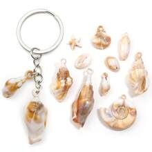 10-100pcs Acrylic Natural Beach Spiral Seashell Charm - Seashell Loose Pendant For Summer DIY Earrings, Bracelets, Necklaces, Jewelry Making Accessories - Seashell Pendant - View 7
