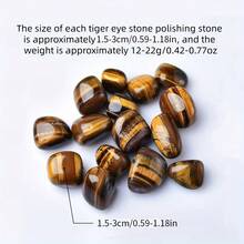 1/3/5/15Pcs Natural Tiger's Eye Stone - Polished Smooth Crystal Stone With Tiger's Eye Stripe, Bohemian Decorative For Zen, Yoga Meditation, Aquarium & Decor - Holiday Gift Suitable For Christmas, Easter, Thanksgiving - Yellow - View 3