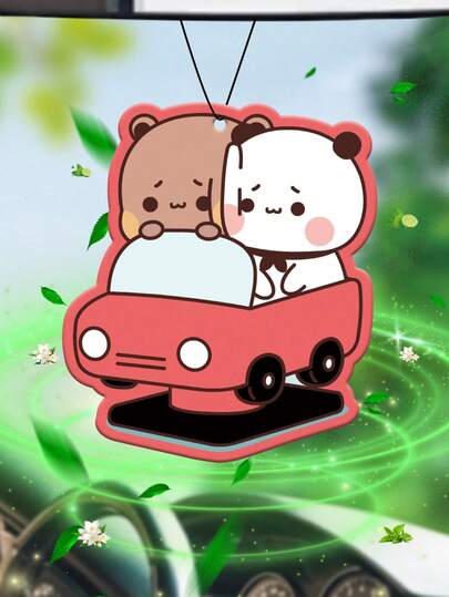 BUBU&DUDU Cute Cartoon Bear, Bee & Butterfly Design Car Air Freshener, Long-Lasting Fragrance, Includes Scented Pendant, Rearview Mirror Hanging Decor, Vent Clip, Closet/Bathroom/Living Room/Bedroom Fragrance Sachet, Home Fragrance, Gift For Friends, 5-Star Hotel Luxury Fragrance, Skull (Scream For Me) Luxury Fragrance Scent