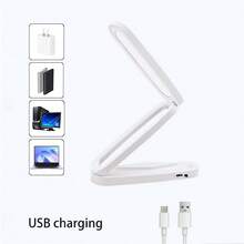 1pc LED Foldable Rechargeable Desk Lamp, Small Night Light, Student Eye-Care Study Lamp, Touch Sensor Handheld Table Lamp For Bedroom, Dorm, Outdoor, Travel, Gift - Tricolor - View 8