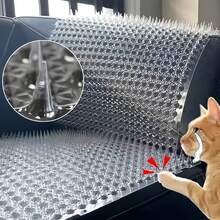 Plastic Transparent Anti-Cat Spikes, Durable Plastic Suitable For Indoor/Outdoor Balcony Sofa To Prevent Cat Invasion, Anti-Cat Protection, Thorny Surface, Transparent Mat, Long-Lasting Durable, Sturdy Structure, Pet Barrier, Deterrent Spikes, Apartment Living - 2 Piece Pack - View 3