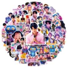 60/120pcs Cartoon Anime K-Pop Girl Group Stickers, Anime Character, Stickers, Children Stickers, Waterproof DIY Creative Stickers For Skateboard, Luggage, Notebook, Cup, Small Christmas Gift