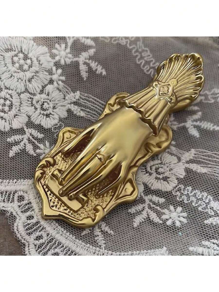Lady's Hand Shaped Metal Paper Clip Binder Clips Page Holder Vintage Bullet Junk Journal Clips Book Clips Decorative Clip Accessories Clamps For Office Home DIY Use Gold - Vàng - Xem 1