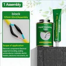液态绝缘胶带防水密封剂，耐高温绝缘涂层，用于电线维修，4.22盎司+1.69盎司/套 - 均碼 - 查看 14