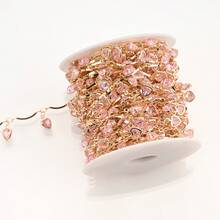 1 Meter Heart-Shaped Zirconia Chain Accessory Handmade Chain Findings For Jewelry DIY Clothing Shoes And Bags Making Chains Supplies - Heart-shaped - View 16