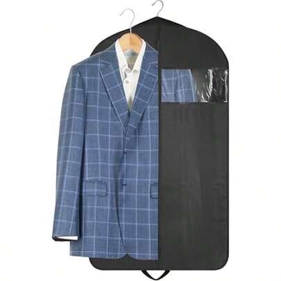 Garment Bag For Hanging Clothes - Travel Suit Bag Closet Covers For Men And Women - Long Dress, Mens Jackets, Coats, Shirts, Dance Clothing Protector, Zipper Hanger Wardrobe Dust Cover (42 Inch)