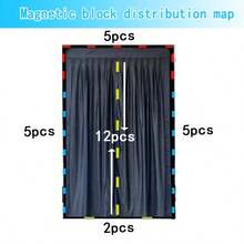 1pc Black Camper Magnetic Screen Door, Car Specific Anti-Mosquito Curtain, Magnetic Design Easy Open/Close, Prevent Mosquitoes, Fit For Camper Door, Car Anti-Mosquito Gadget, Breathable Non-Stuffy - 1pc Magnetic Curtain - View 4