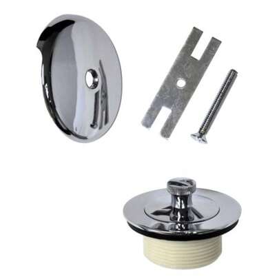 CYPNDANCO 88966 - Kit universal para desagüe de baño con placa de desbordamiento chapado en cromoFashion