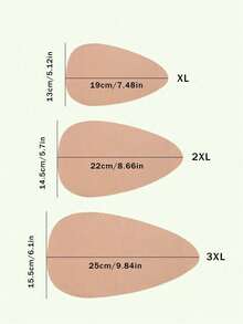 Bộ 2/4 miếng băng dán nâng ngực vô hình hình giọt nước dành cho người có vòng ngực lớn, phù hợp với áo ngực không dây, cỡ B-E, màu be, nâu, cà phê, đen. - Nhiều màu - Xem 10