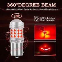 2Pcs 1156 LED Bulb Super Bright Red 1141 1003 7506 BA15S Tail Lights With Projector 3030 42SMD Chips Brake Lights Backup Reverse Lights Stop Parking Lights