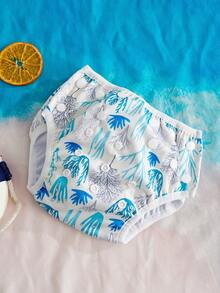 1pc Reusable Baby Swim Diaper, Adjustable Diaper Swim For Toddlers 9 Months - 3 Years Old, For Swimming Lessons Baby Girls, Boys, Natural Color Swim Diaper - Multicolor - View 16