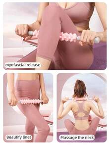 Deep Tissue Massage Extra Long Spiked Roller Leg Massager, Muscle Relaxation Body Roller - Multicolor - View 3