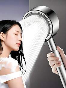 3 Modes Shower Head High Pressure Shower Head Water Saving Adjustable High Pressure Shower Head Bathroom Accessories - Black - View 3