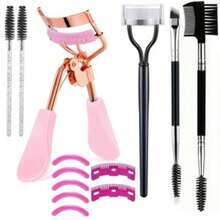 Eyelash Curler Set, Includes Eyelash Curler, Eyelash Curler Pads, Eyelash Comb, Eyebrow Brush, Eyelash Tweezers, Fake Lash Applicator, Great Christmas & New Year Gift For Family And Friends - Multicolor - View 1