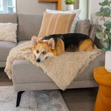 PZW-Best Friends By Sheri Calming Shag Dog Blanket Ultra Soft Faux Fur Pet Throw Anxiety-Relief Lightweight Warm Bed Cover For Dogs And Cats Machine Washable Taupe 30" X 40"0875 - Nâu xám - Xem 7