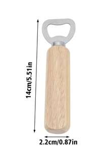 Customized Text/Logo Wooden Bottle Opener, Personalized Wedding Gift And Party Favor, Groomsmen/Bridesmaids Gift, Father's Day Gift For Dad, Stainless Steel And Wood Kitchen Tool - Multicolor - View 11