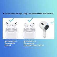 4 Pairs Replacement Ear Tips For AirPods Pro 1st Generation & 2nd Generation With Noise Reduction Hole, Silicone Ear Tips For Airpods Pro With Portable Storage Box (XS/S/M/L) - 預設 - 查看 2