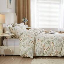 Garden Style Duvet Cover Twin Soft Cotton Leaf Plants Bedding Sets S Girl Botanical Floral Cover Chic Flower Print Twin Bedding Sets Vintage Cotton Duvet Cover Set 68''x86'' Variant 9 - A# 時尚清新花卉 - 查看 3