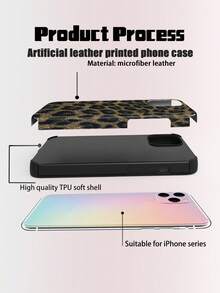 1pc Leopard Print PU Soft Leather Anti-Fall Anti-Shock Phone Case With Sound Amplifier Design, Compatible With IPhone 17 Pro Max/16 Pro Max/16 Plus/13 Pro Max/14 Pro Max 13 14 11 12 Pro 11/15 Pro, Galaxy S24 Ultra, Holiday Gift - Bronze Gold - View 10