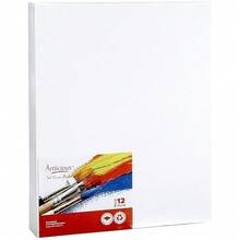 Canvases For Painting - Pack Of 12, 11 X 14 Inch Blank White Canvas Boards - 1OO% Cotton Art Panels For Oil, Acrylic & Watercolor Paint - 11x14吋-12件裝 - 查看 1